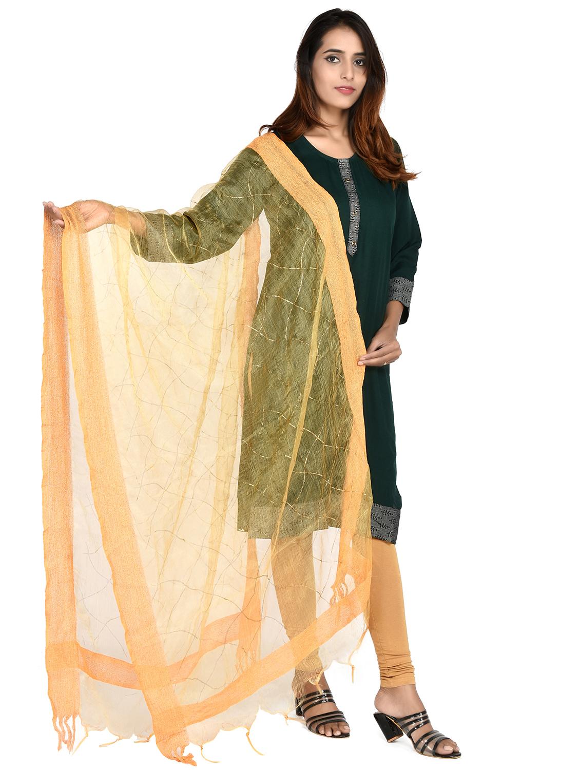 beige chiffon dupatta - 18324722 - Standard Image - 1