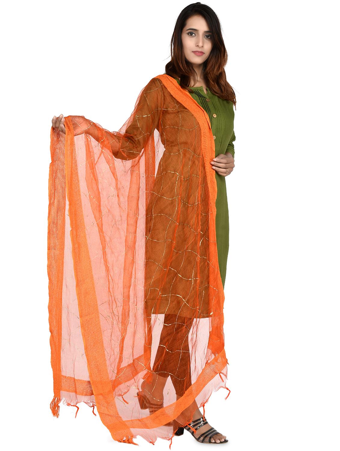 orange chiffon dupatta - 18324725 - Standard Image - 1