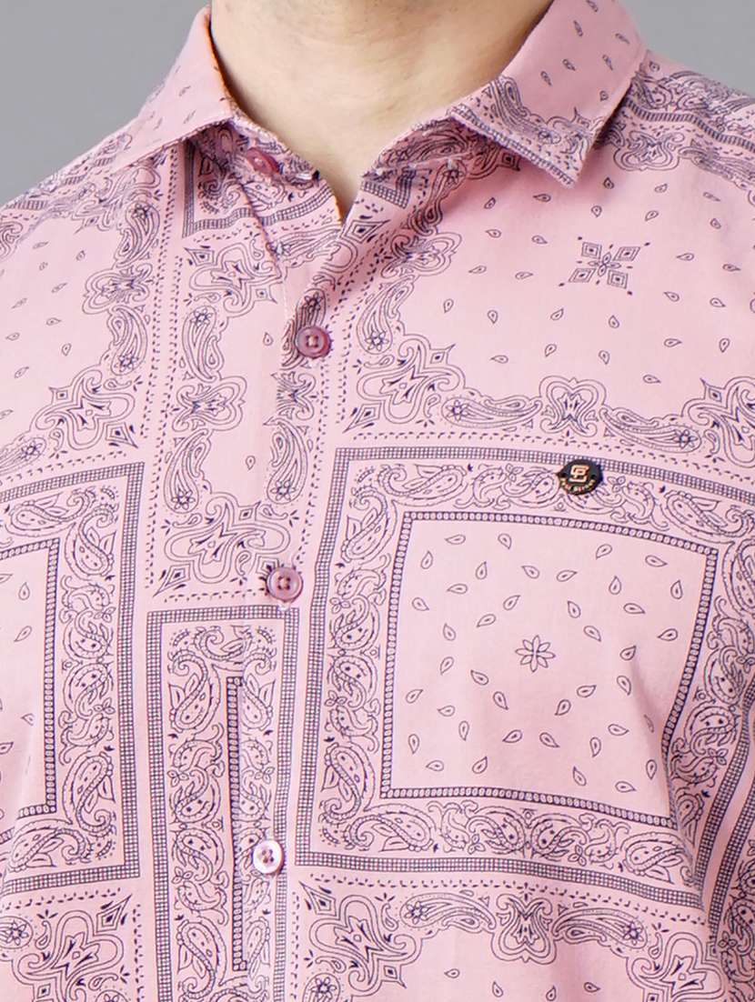 pink printed casual shirt - 18325034 - Standard Image - 4
