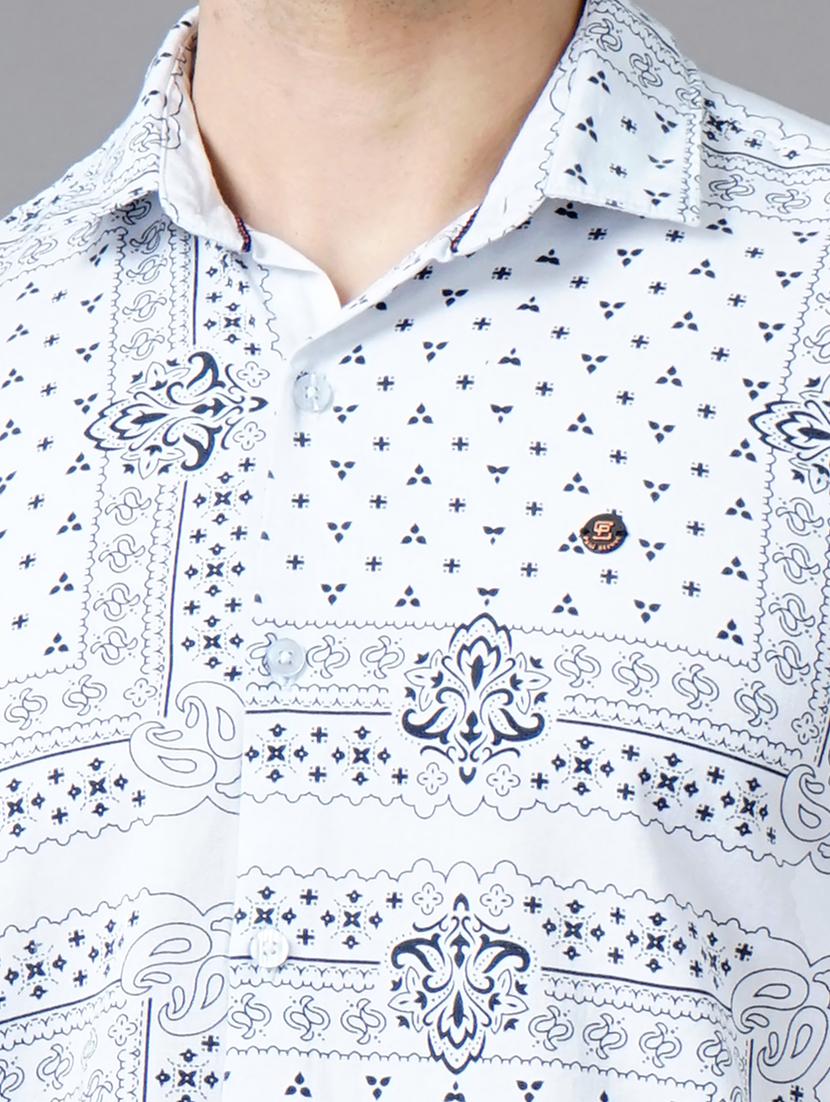white printed casual shirt - 18325035 - Standard Image - 4
