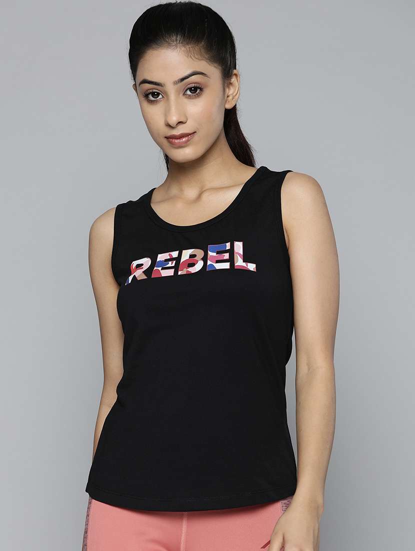 sleeveless printed regular tee - 18325146 - Zoom Image - 0