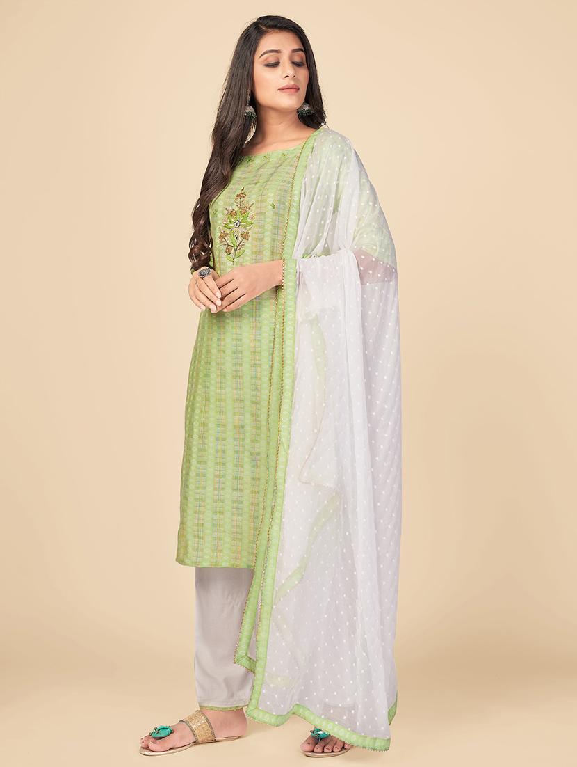 green cotton suit set - 18325307 - Standard Image - 1