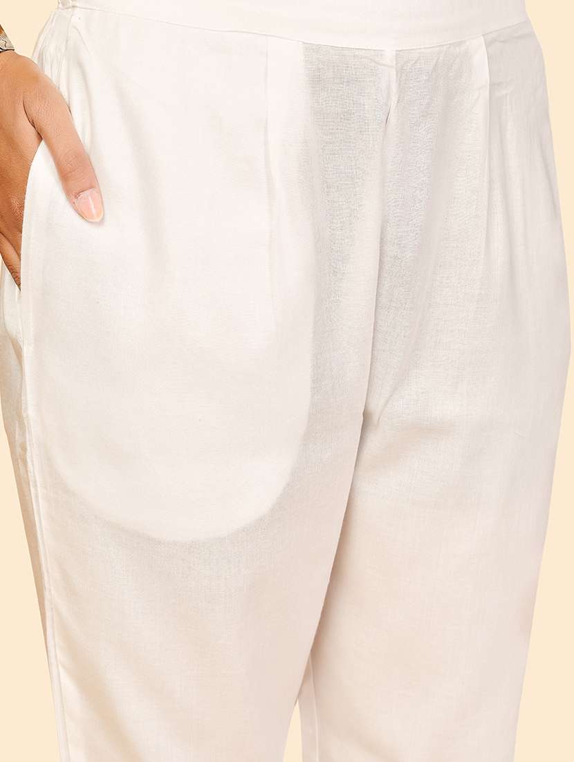 yellow cotton blend suit  set - 18325369 -  Standard Image - 4