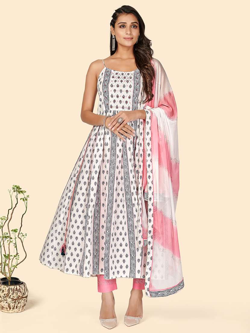 white cotton suit  set