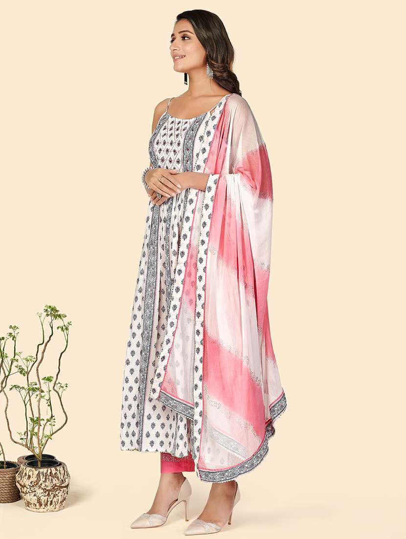 white cotton suit  set - 18325412 -  Standard Image - 1