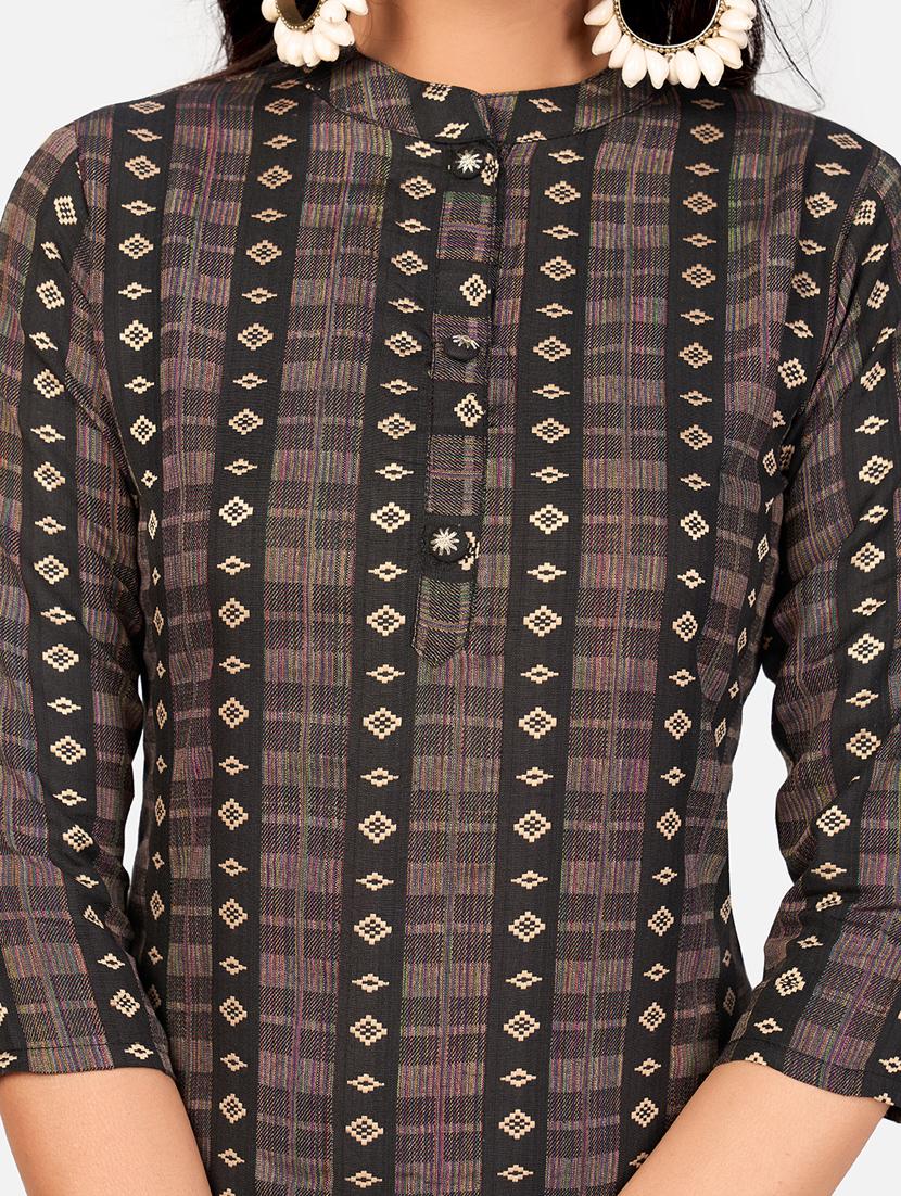 black cotton suit set - 18325432 - Standard Image - 4