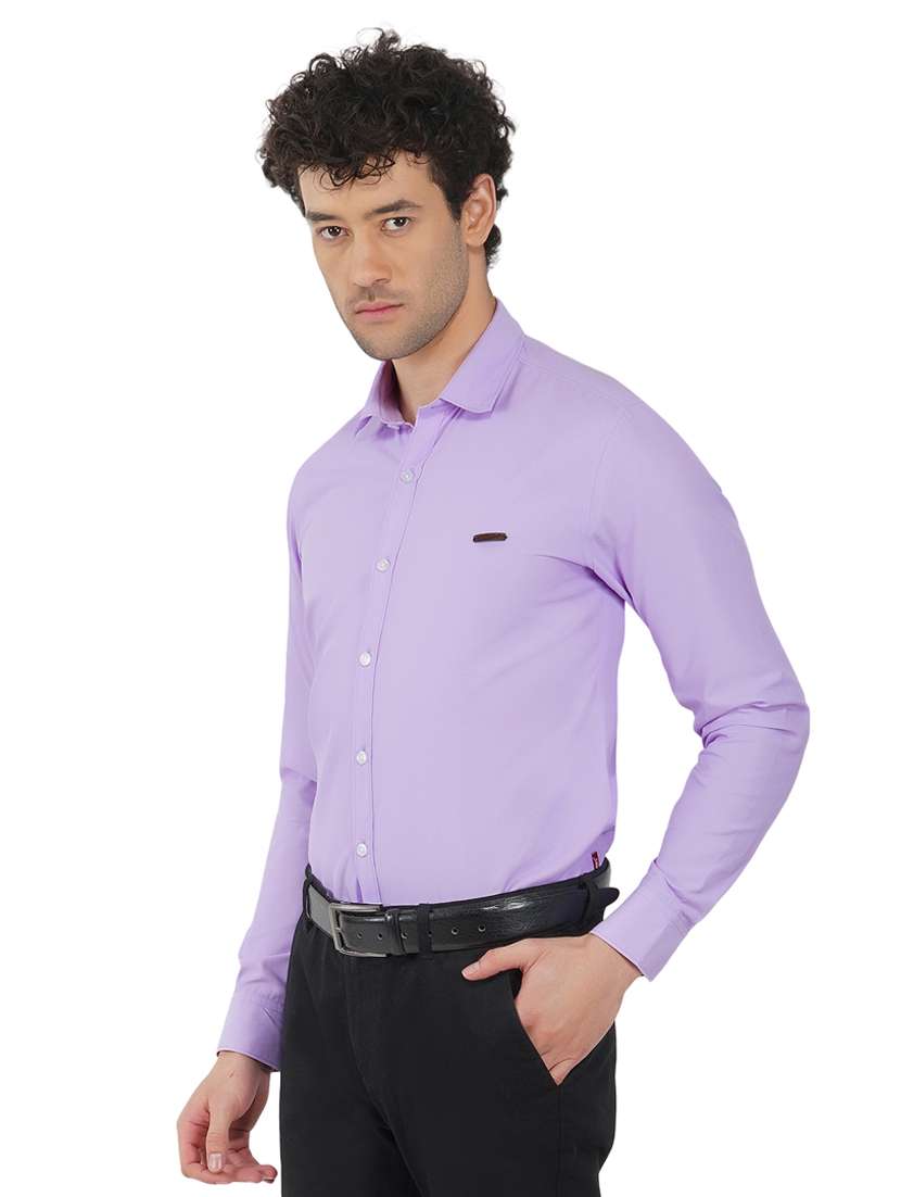 light blue slim fit solid shirt  - 18325826 -  Standard Image - 1