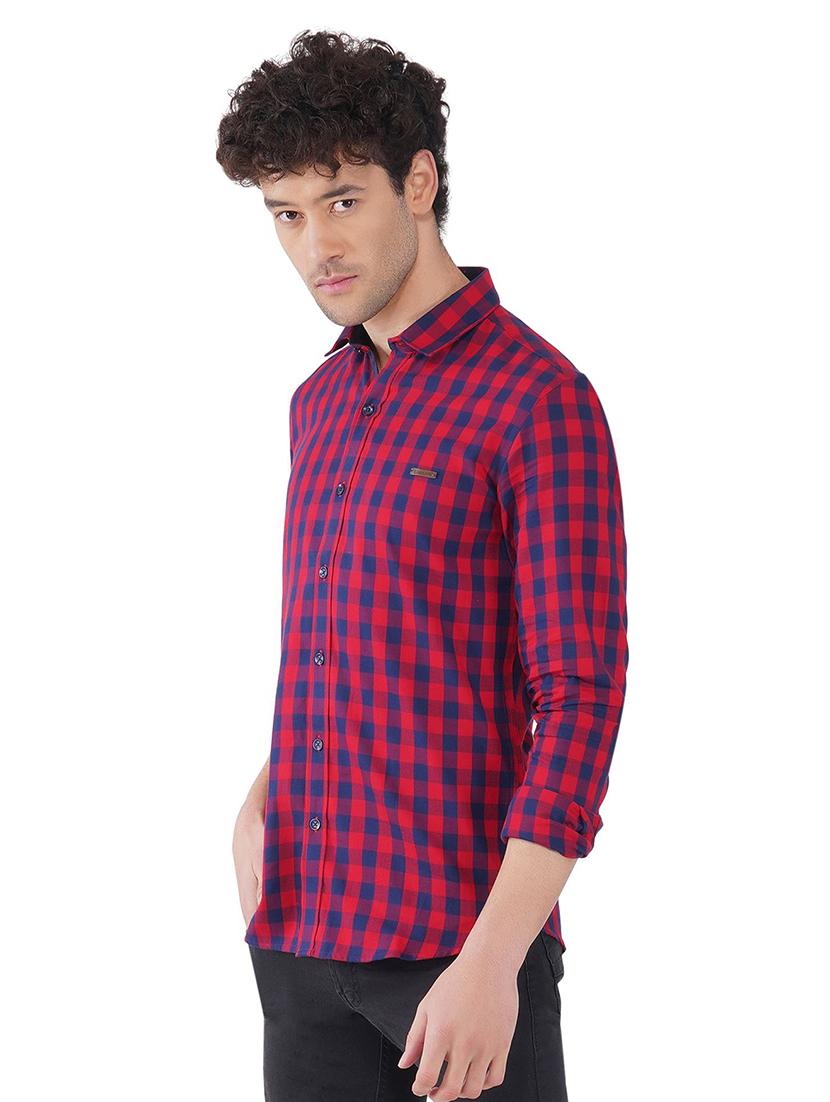 red checkered casual shirt - 18325855 - Standard Image - 1