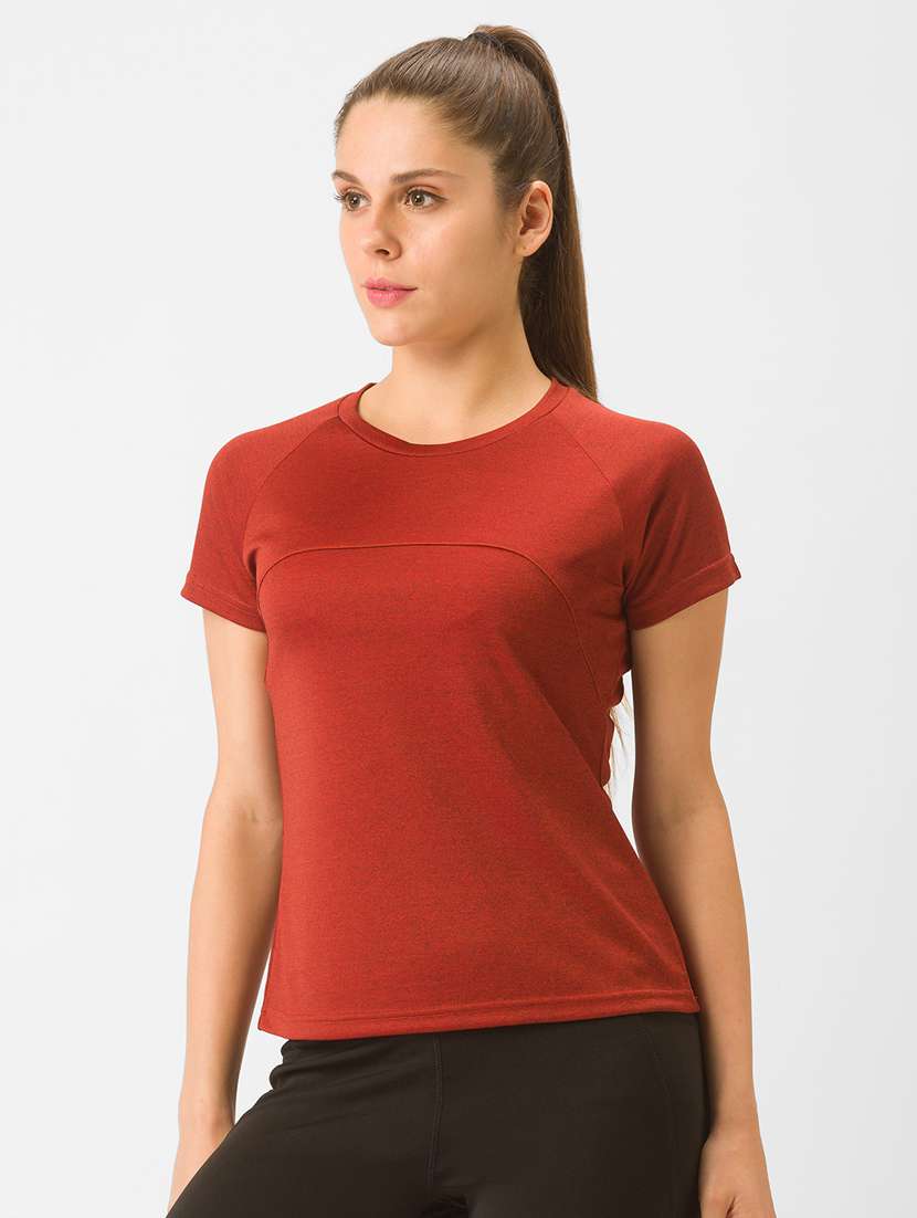 women's plain round neck t-shirt - 18326103 -  Standard Image - 1