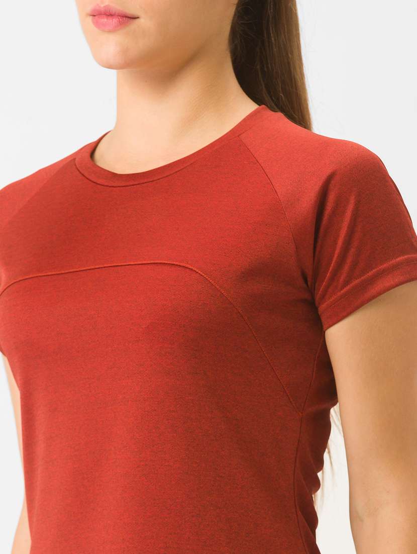 women's plain round neck t-shirt - 18326103 -  Standard Image - 4