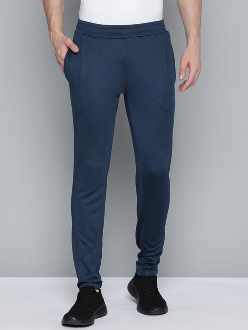 navy-blue solid full length track pant - 18326526 -  Standard Image - 0