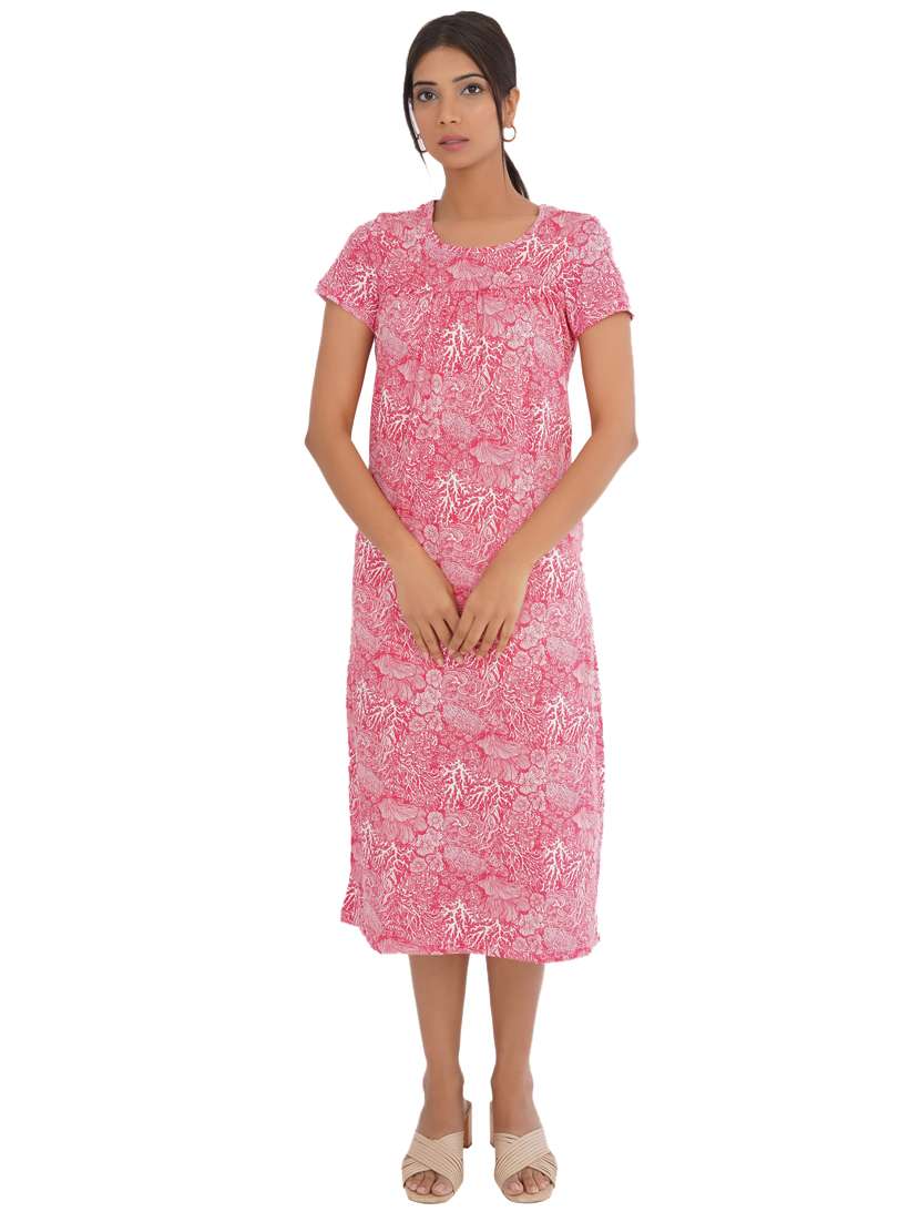 round neck printed sleepshirt 