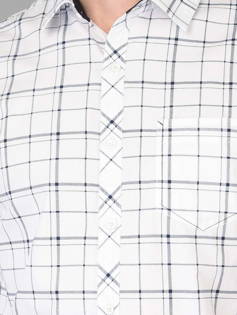 white checkered casual shirt - 18326650 -  Standard Image - 4