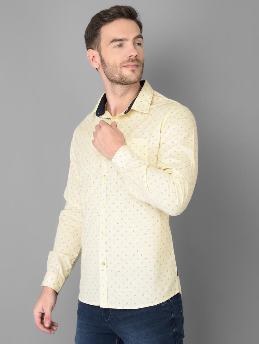 yellow printed casual shirt - 18326653 -  Standard Image - 1