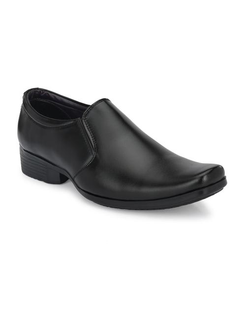 black leatherette slip on ons - 18326741 -  Standard Image - 0