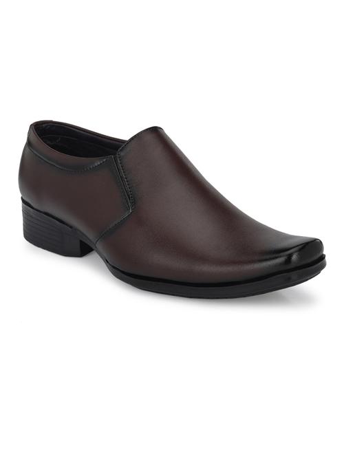 brown leatherette slip on ons - 18326742 -  Standard Image - 0