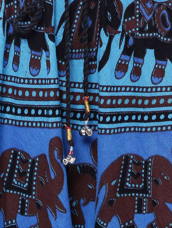 blue printed flared skirt - 18327755 -  Standard Image - 4