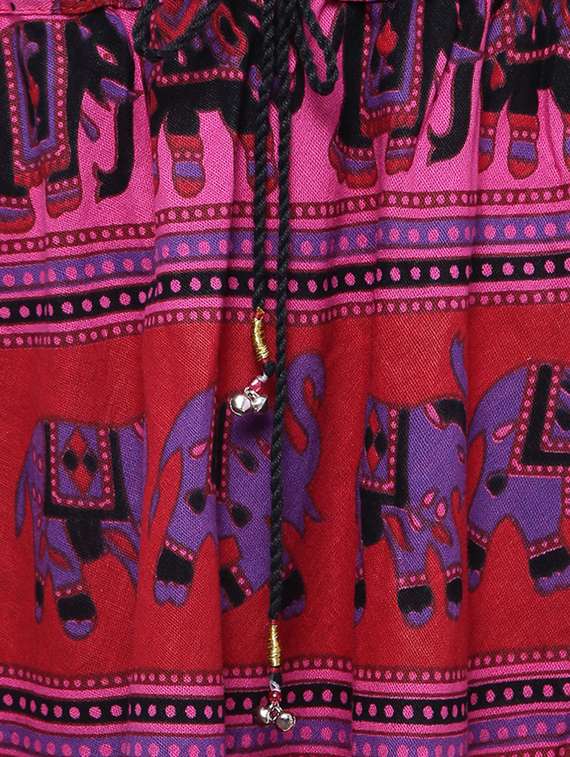pink printed flared skirt - 18327758 -  Standard Image - 4
