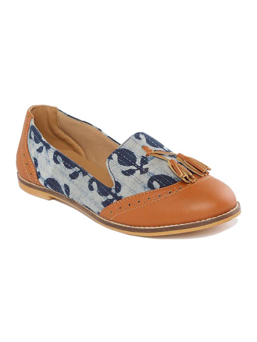 brown slip on casual ballerina 