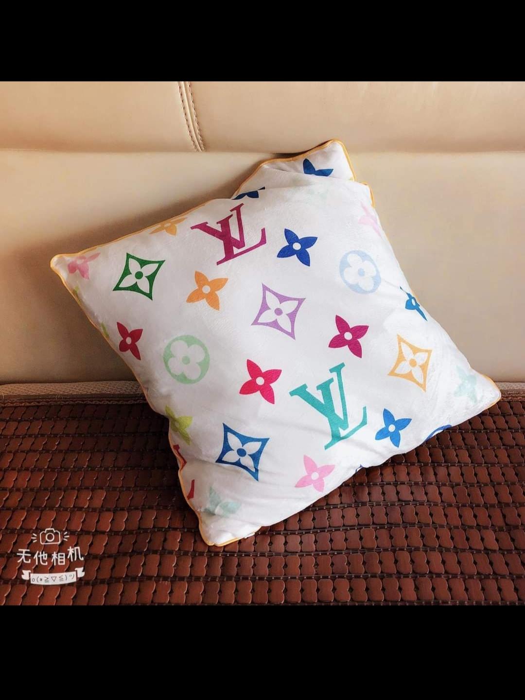 cotton luxury printed pillows white color  - 18328162 -  Standard Image - 1
