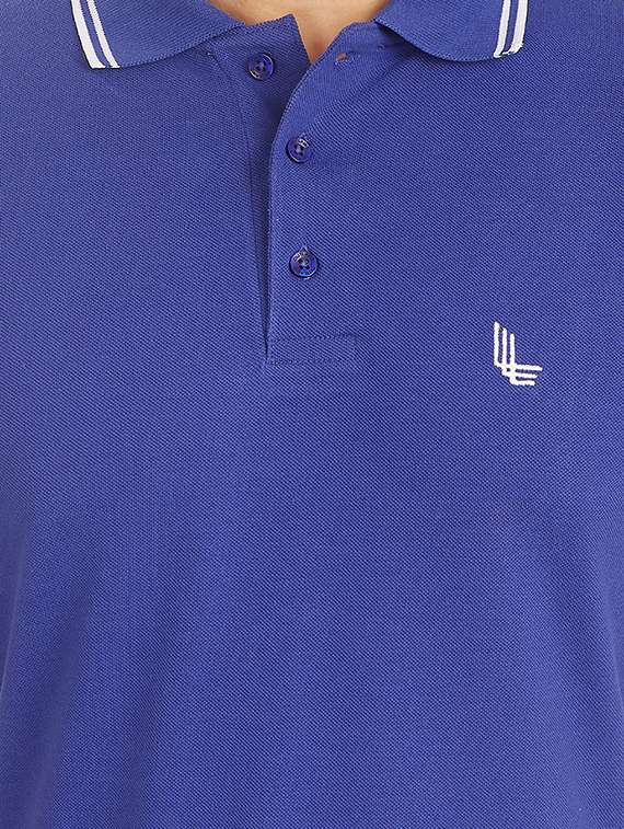navy blue  polo solid t-shirt - 18328940 -  Standard Image - 4