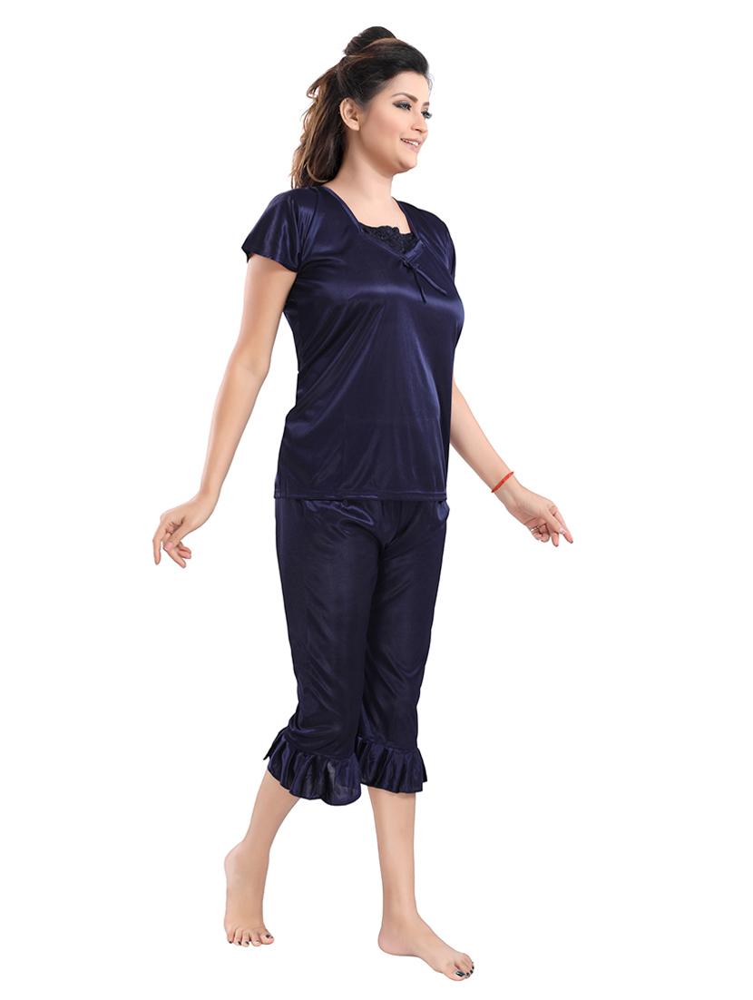 blue solid sleepwear robe set - 18329049 - Standard Image - 1