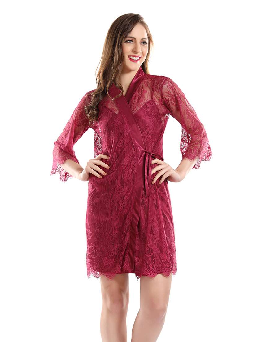 tie front combo nightwear set  - 18329166 -  Standard Image - 1