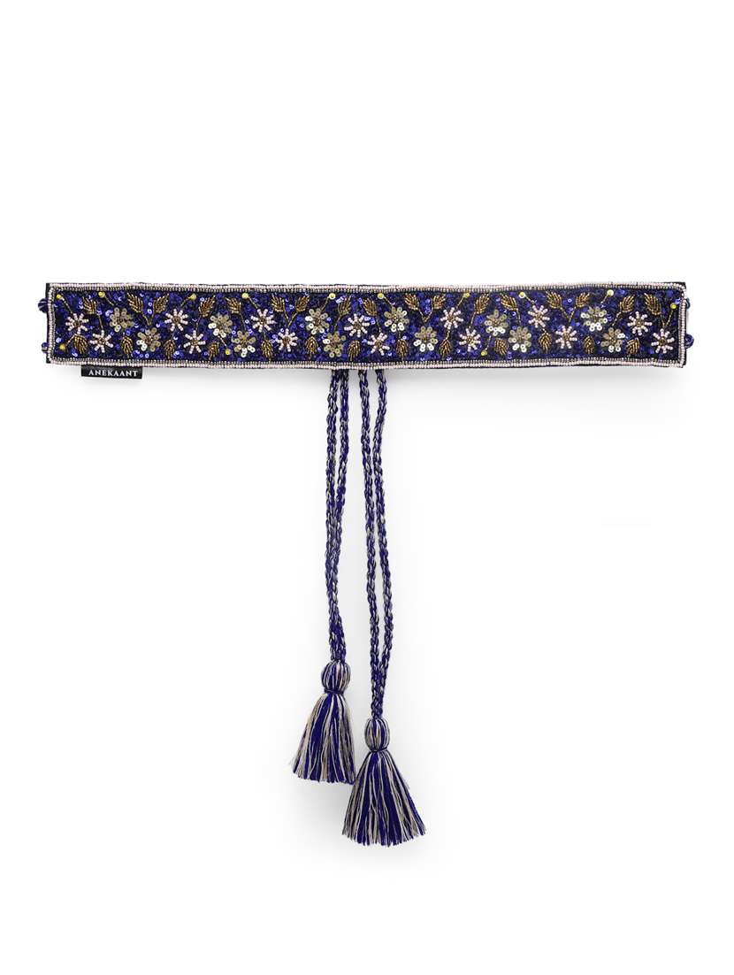 embellished wide belt with tassels - 18329206 -  Zoom Image - 0
