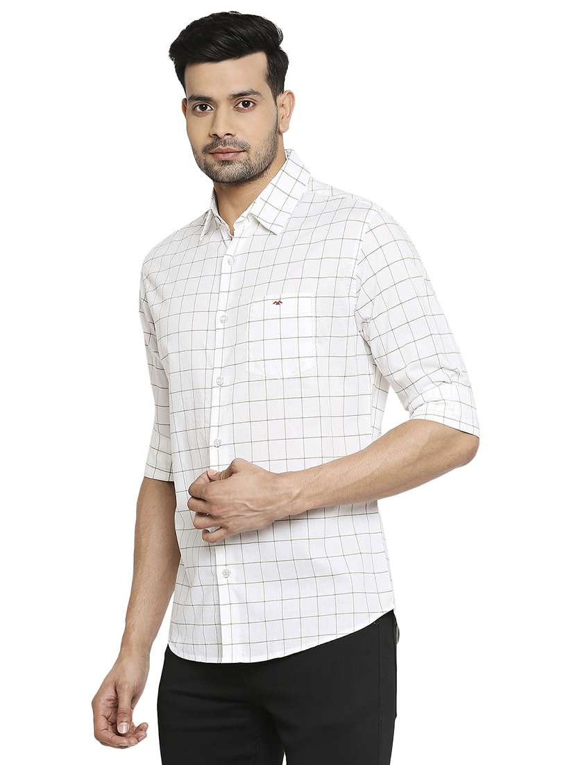 white checked casual shirt - 18329394 -  Standard Image - 1