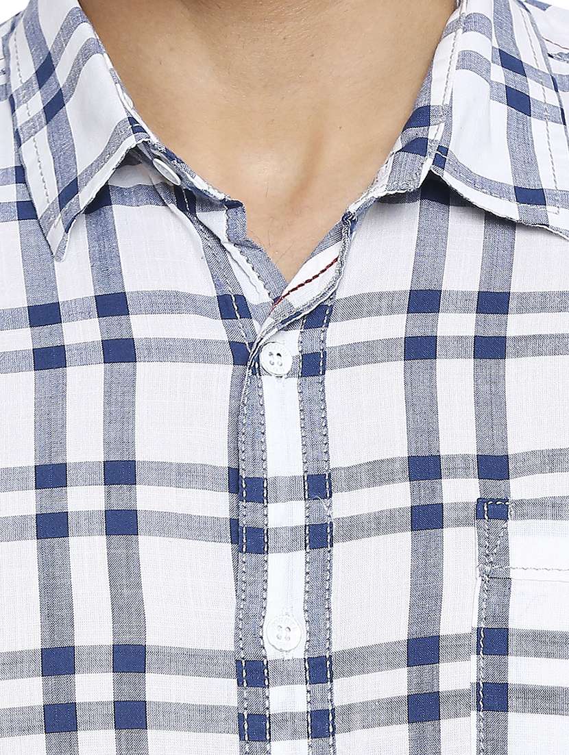 white checked casual shirt - 18329413 - Standard Image - 4