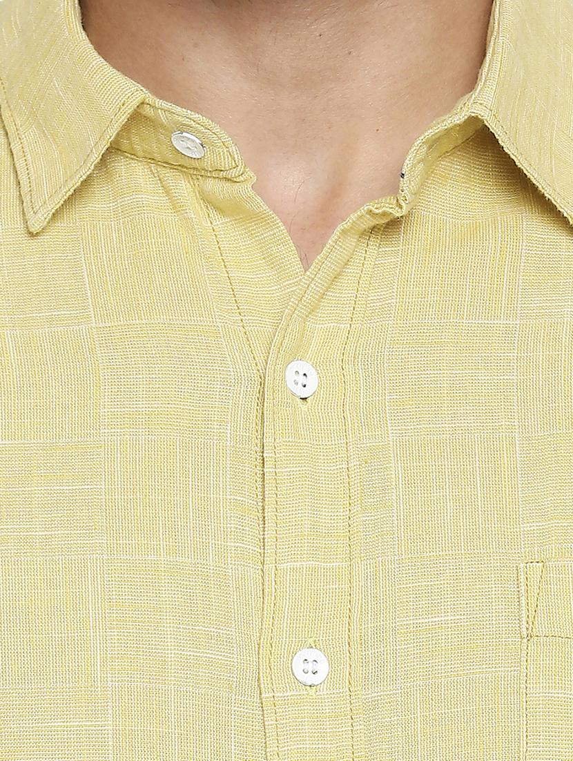 yellow solid casual shirt - 18329472 - Standard Image - 4