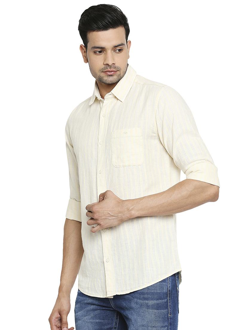 yellow solid casual shirt - 18329473 - Standard Image - 1