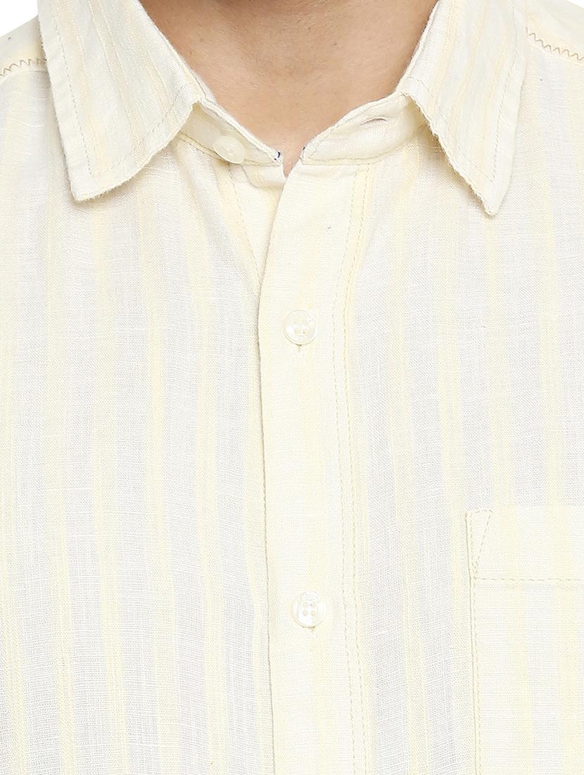 yellow solid casual shirt - 18329473 - Standard Image - 4