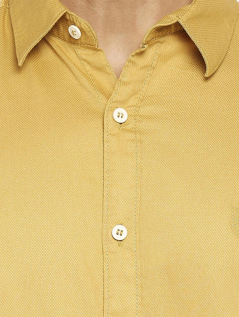 yellow solid casual shirt - 18329496 - Standard Image - 4