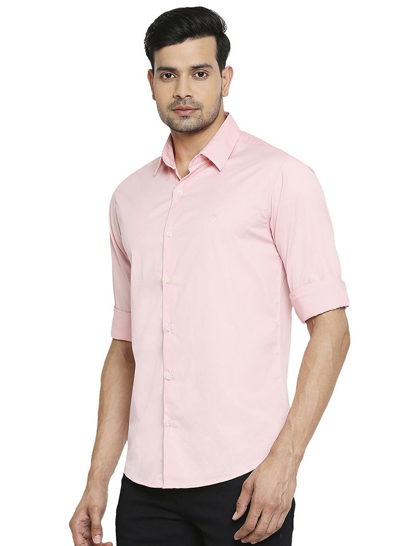 pink solid casual shirt - 18329506 -  Standard Image - 1