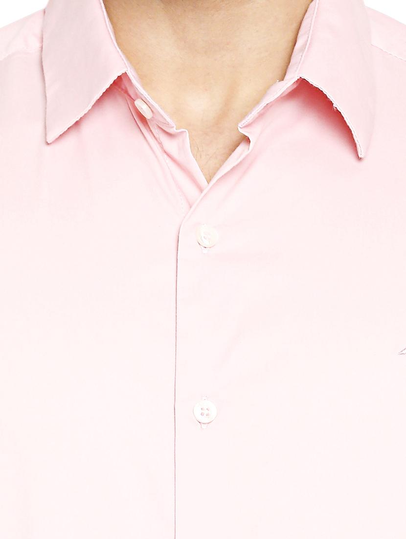 pink solid casual shirt - 18329506 - Standard Image - 4