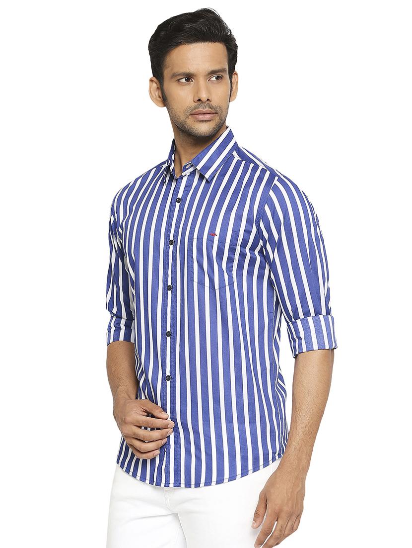 blue striped casual shirt - 18329509 -  Standard Image - 1