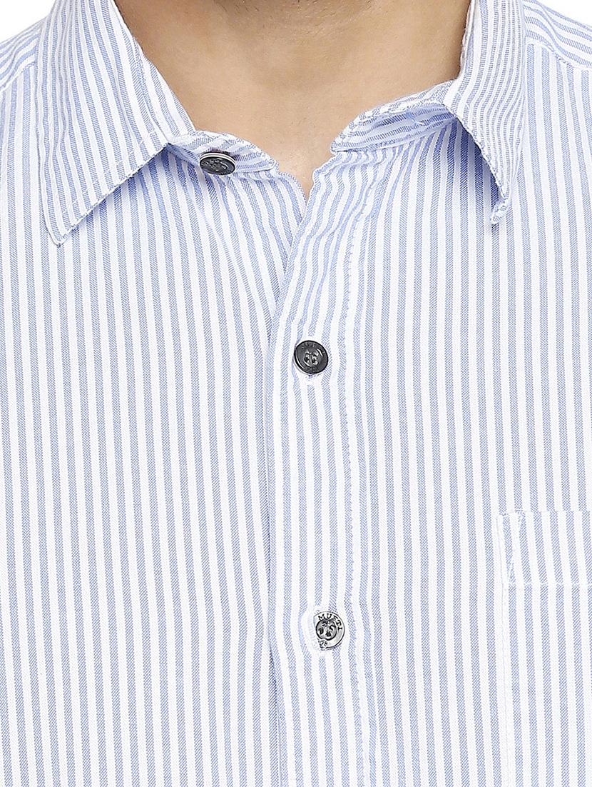 blue striped casual shirt - 18329530 - Standard Image - 4