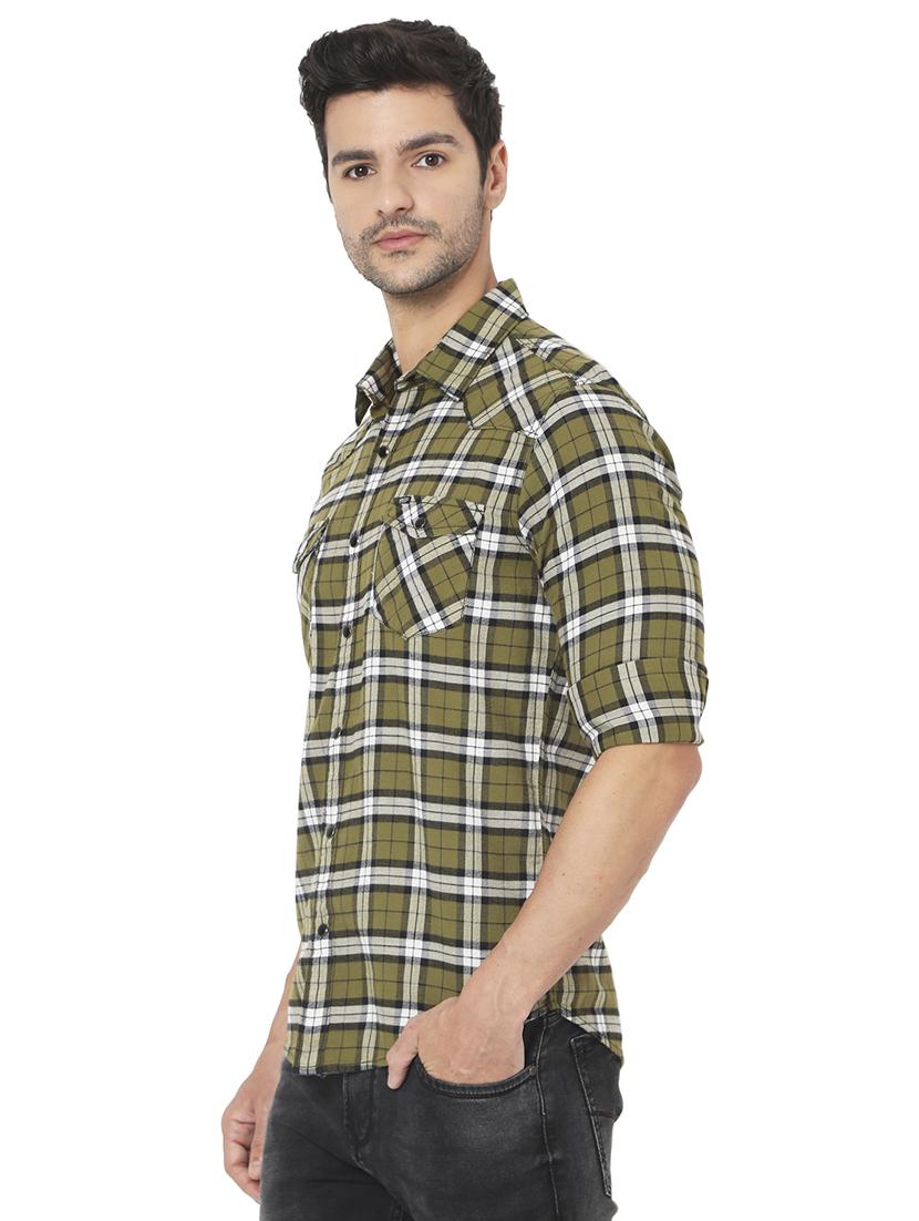 green checked casual shirt - 18329598 - Standard Image - 1