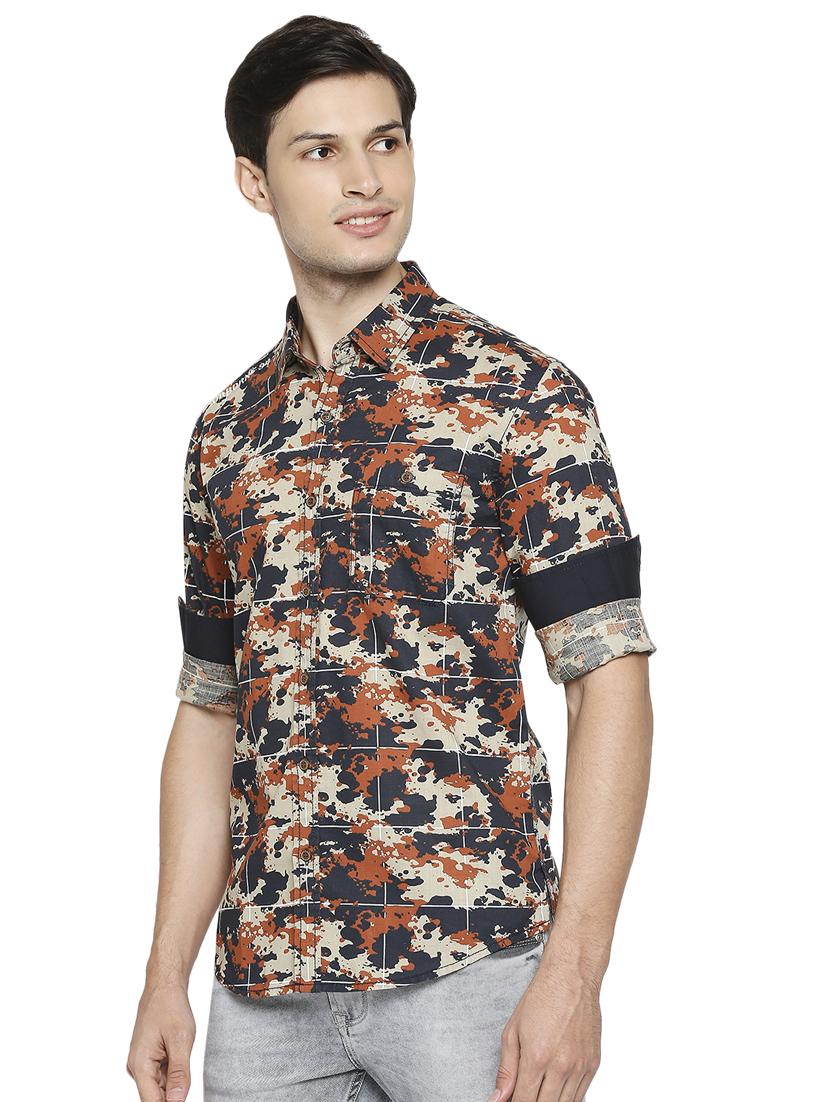 orange camouflage casual shirt - 18329654 - Standard Image - 1