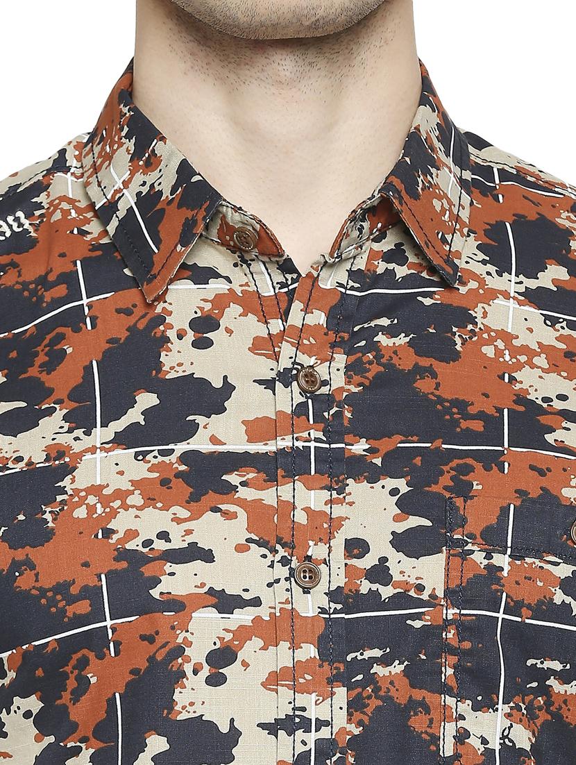 orange camouflage casual shirt - 18329654 - Standard Image - 4