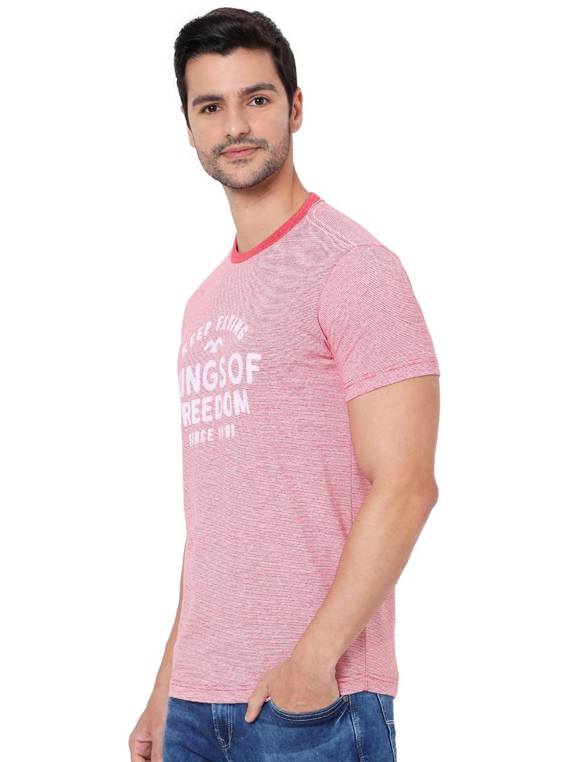 red printed polo t-shirt - 18329872 - Standard Image - 1