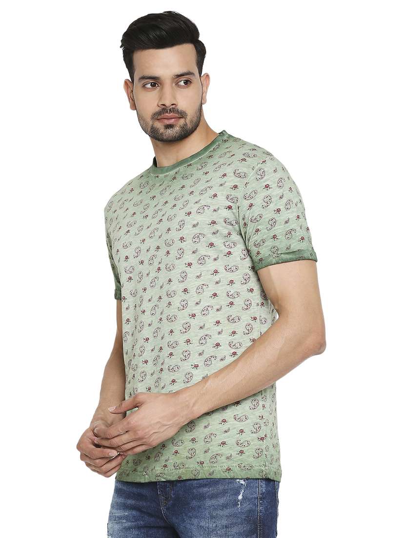 green printed t-shirt - 18329876 - Standard Image - 1