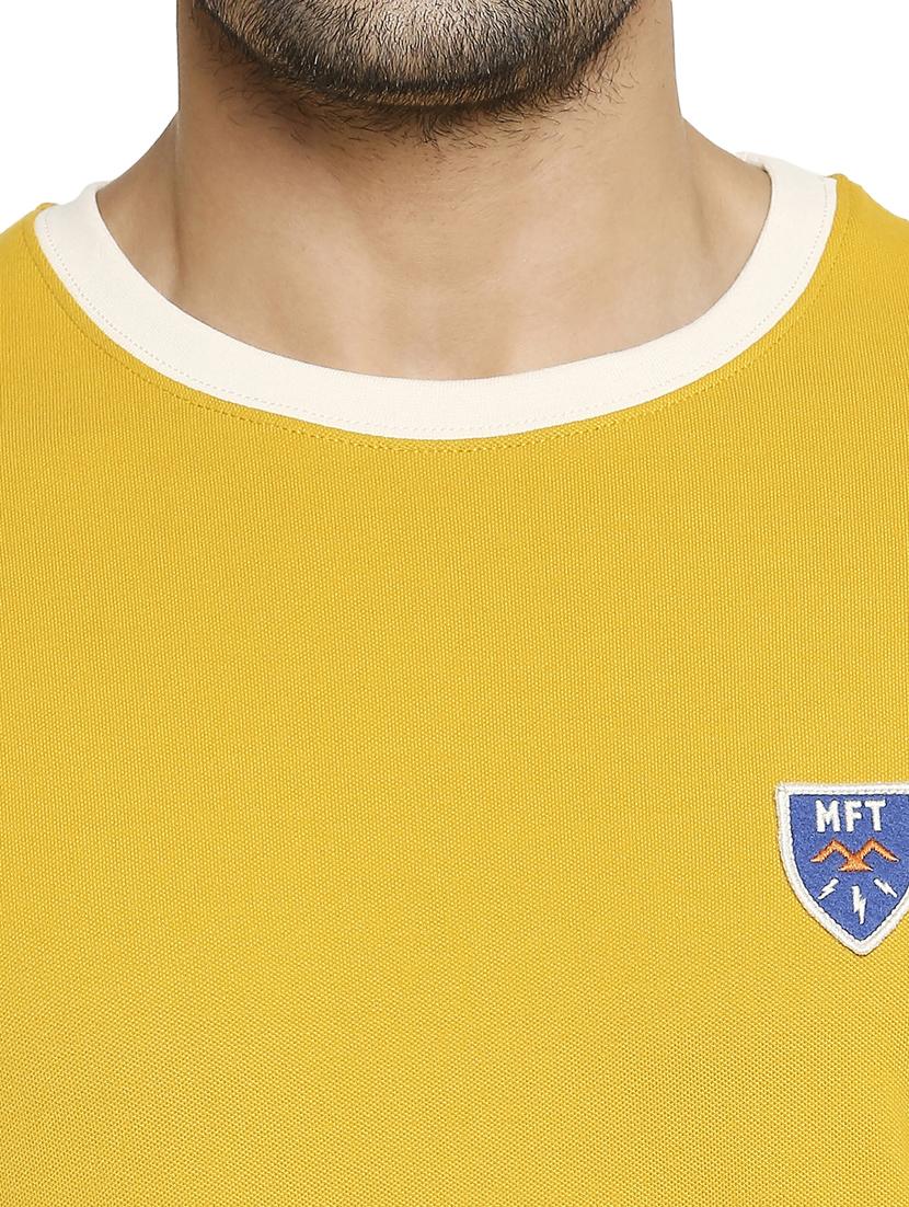 yellow solid t-shirt - 18329930 - Standard Image - 4