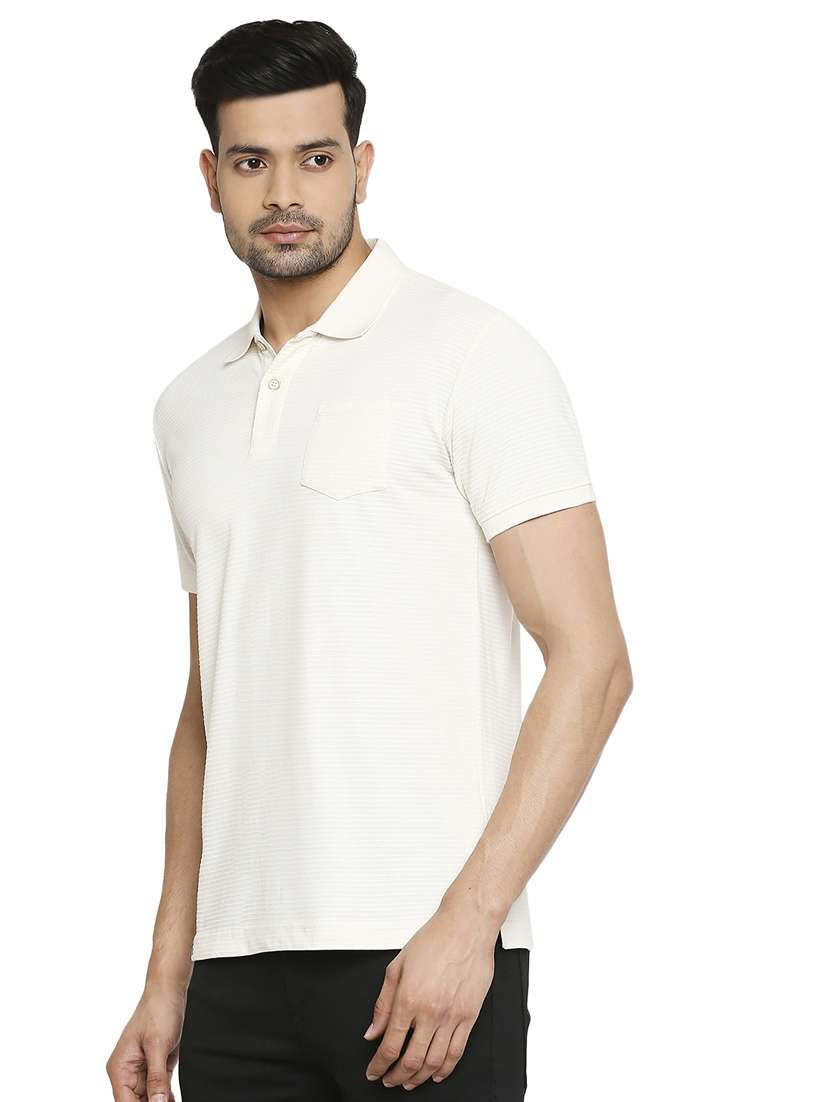 white solid polo t-shirt  - 18329935 -  Standard Image - 1