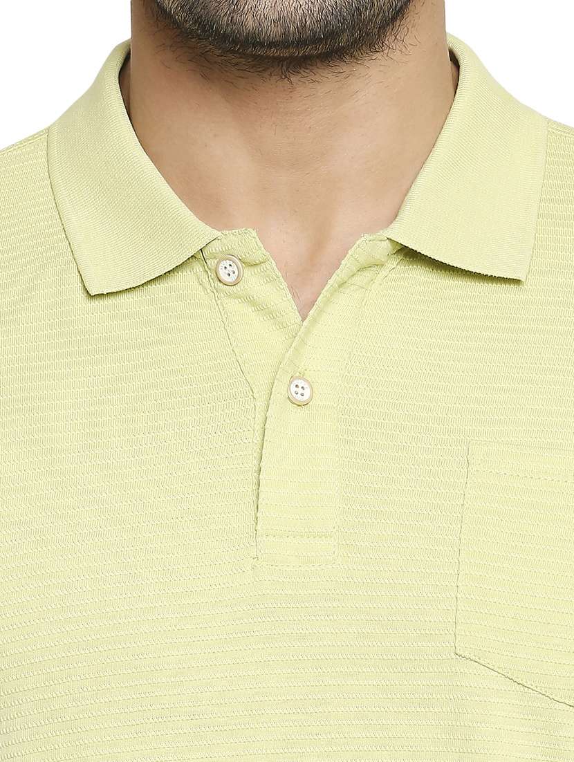 yellow solid polo t-shirt - 18329936 - Standard Image - 4