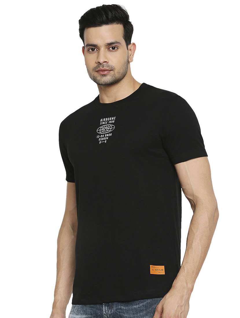 blue solid t-shirt - 18329965 - Standard Image - 1