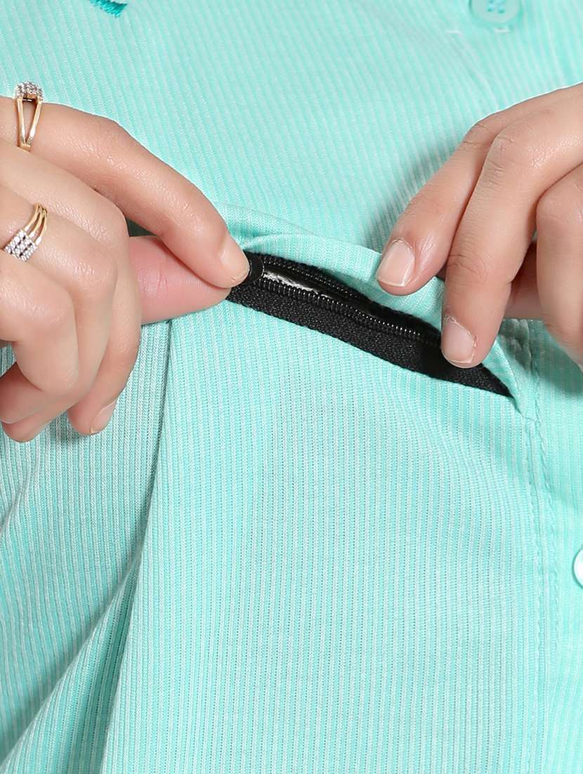 green cotton maternity wear - 18330162 -  Standard Image - 4