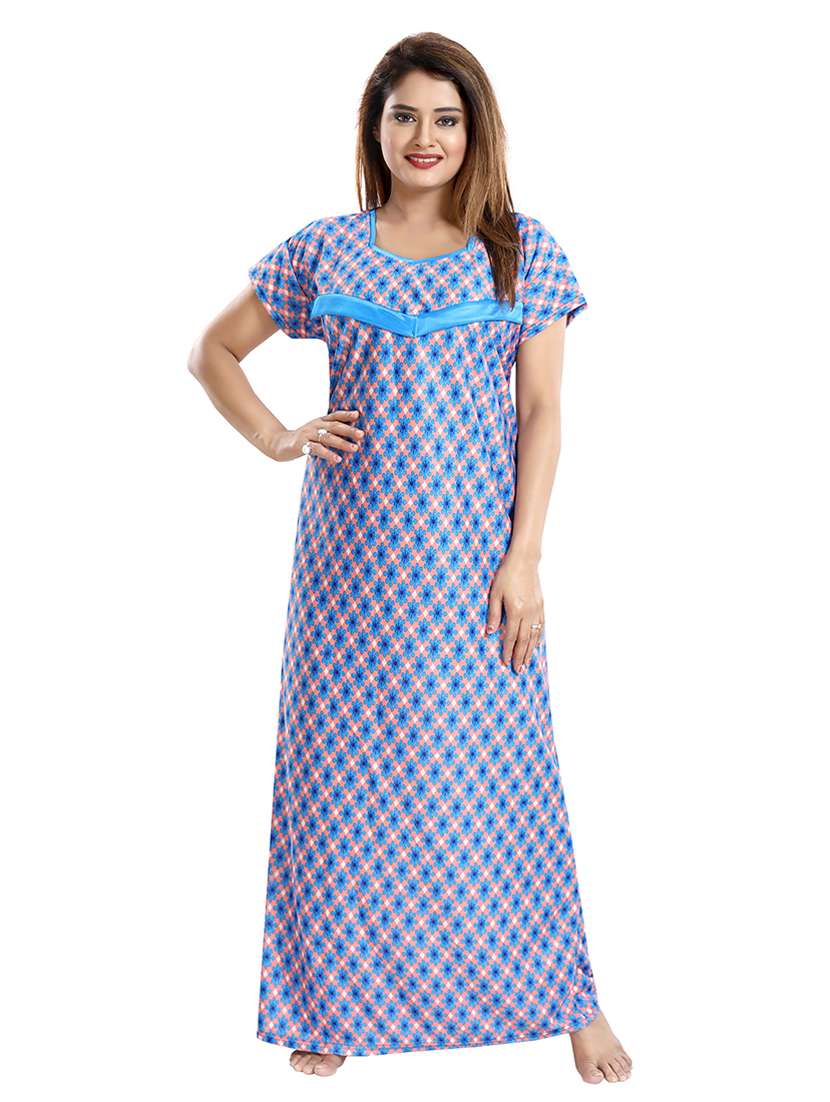 blue satin maternity wear - 18330201 -  Standard Image - 1