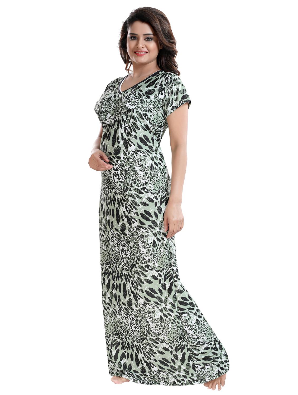 green satin maternity wear - 18330222 - Standard Image - 1
